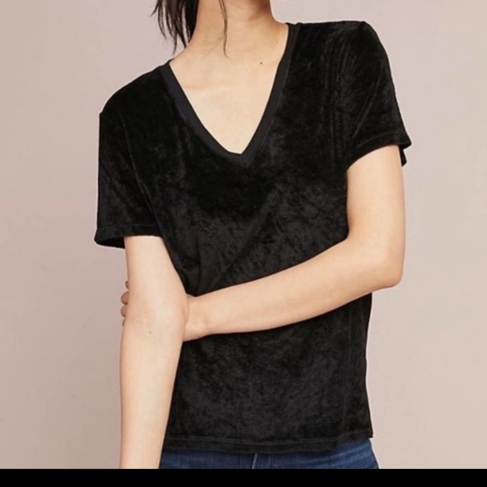 Michael Stars Black Velvet Tshirt, excellent condition, medium